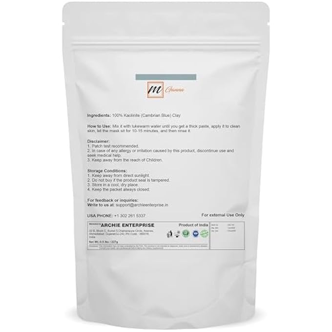 mGanna CAMBRIAN/SERBIAN BLUE CLAY 0.5LBS / 227G FOR FACIAL MASKS, CREAMS, BODY WRAPS, SCRUBS AND SOAP MAKING - Image 2